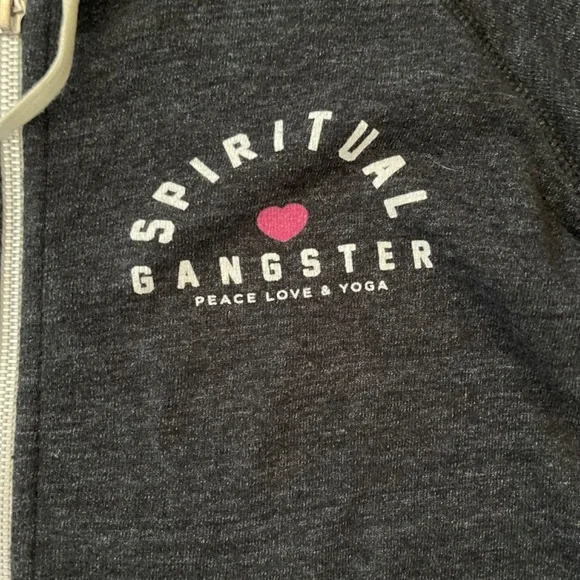Spiritual Gangster - Women's Peace Love & Yoga Zip Up Hoodie - Picture 3 of 8